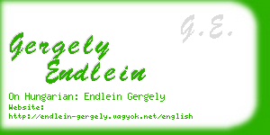 gergely endlein business card